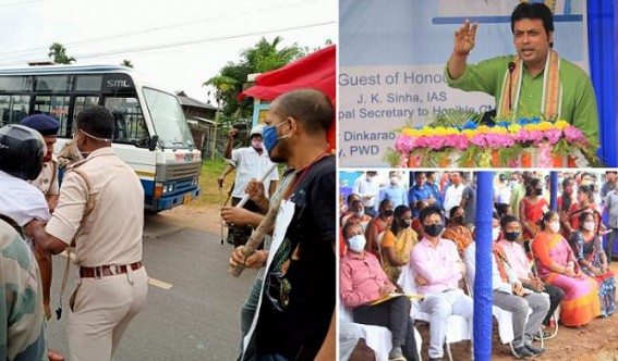 No Covid for BJP, CM and Ministers but Rules are 'Very' Strict for Oppositions and Common Men in Tripura : CPI-M activists got Arrested while Protesting against Fuel Price Hikes No Covid for BJP, CM and Ministers but Rules are 'Very' Strict for Oppositions and Common Men in Tripura : CPI-M activists got Arrested while Protesting against Fuel Price Hikes